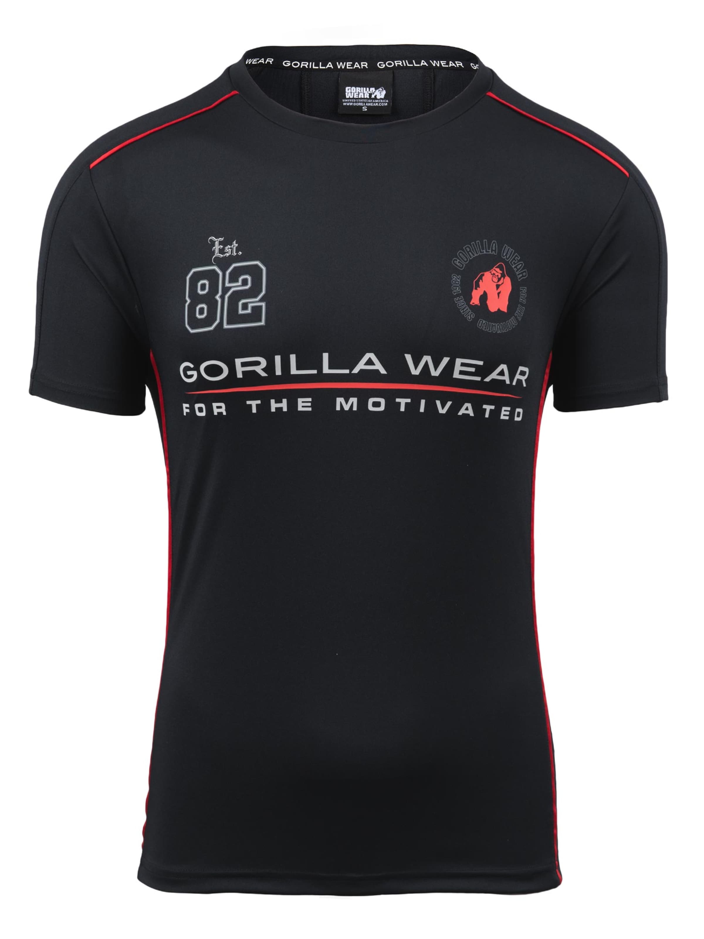 Gorilla Wear Functioneel shirt 'Broxton' in Zwart: voorkant