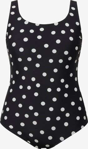 Ulla Popken Swimsuit in Black: front