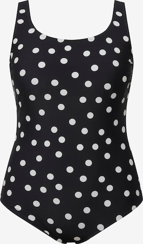 Ulla Popken Swimsuit in Black: front