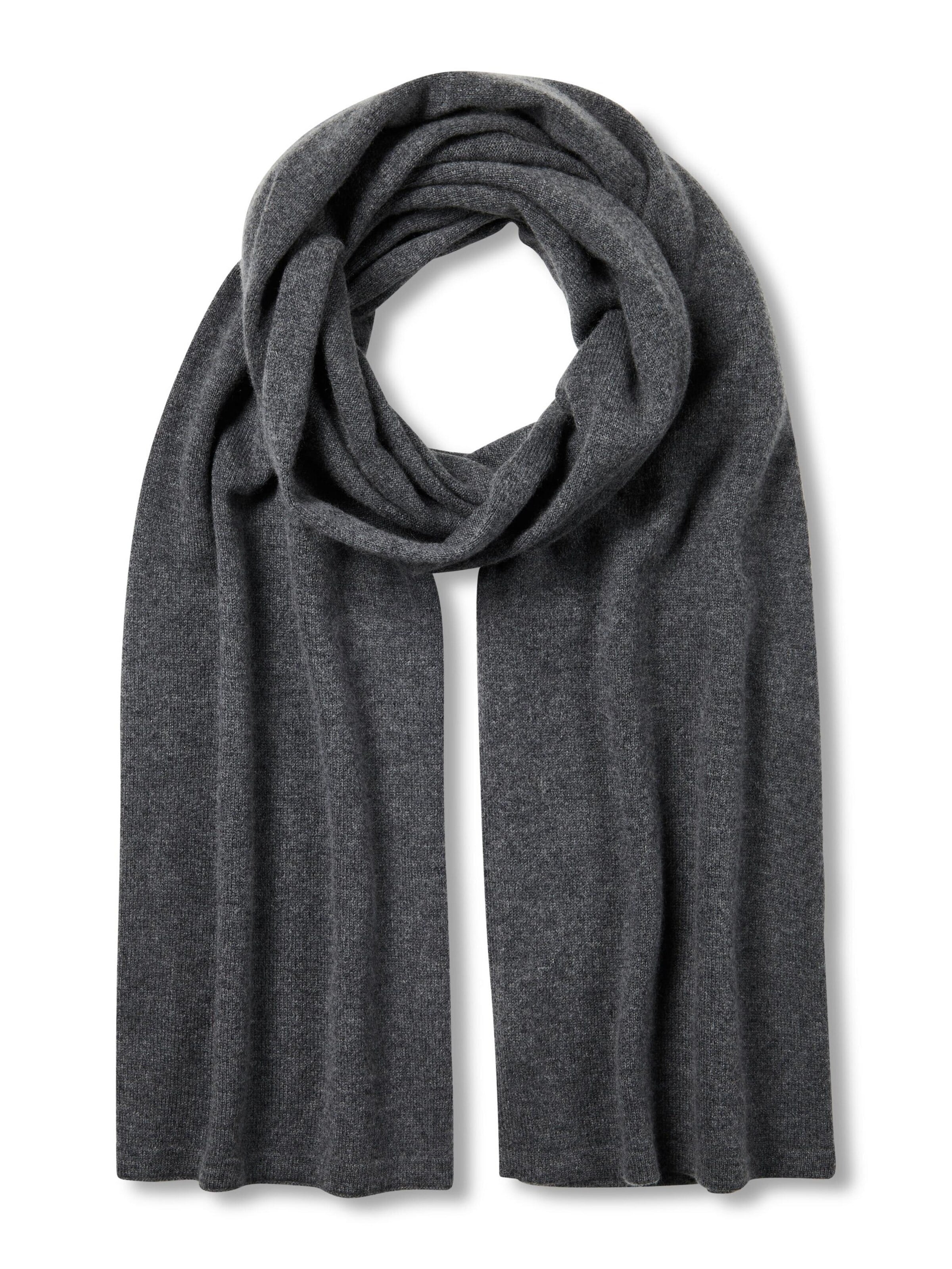 FALKE Scarf 'Pure Cashmere' in Grey: front