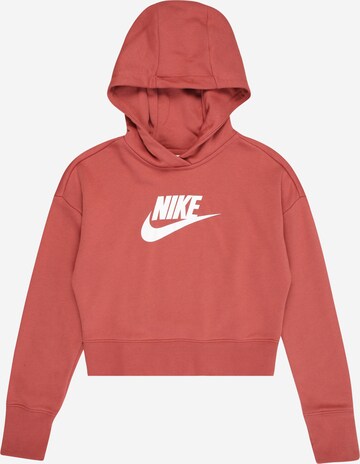 Nike SportswearSweater majica - crvena boja: prednji dio