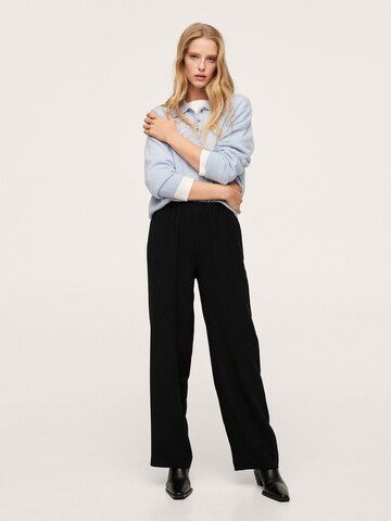 MANGO Loose fit Pleat-Front Pants in Black