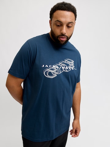 Jack & Jones Plus Shirt 'JCOFUSION' in Blue