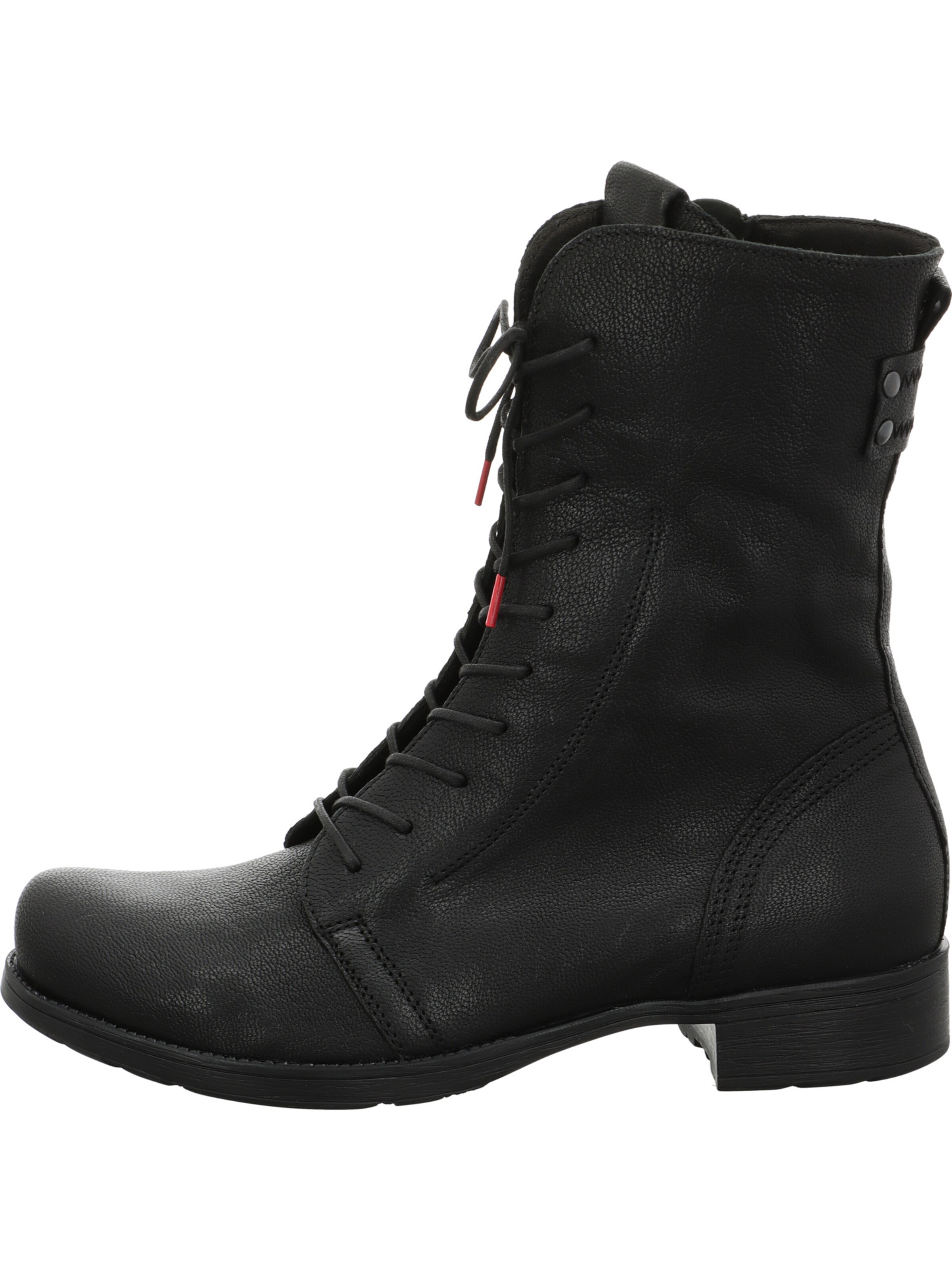 THINK! Schnürstiefelette 'Denk!' in Schwarz