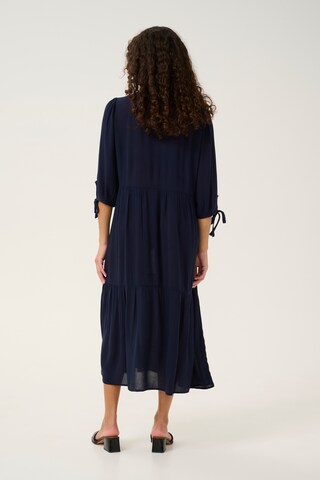 Cream Dress 'Aya' in Blue