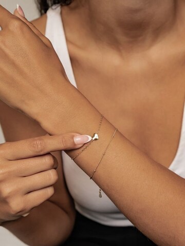 Hey Happiness Armband 'Herzensband' in Gold