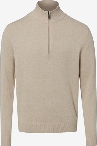 Pull-over Nils Sundström en beige : devant