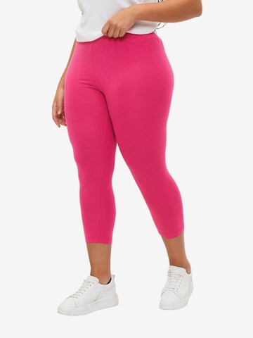 Zizzi Skinny Leggings in Pink: predná strana