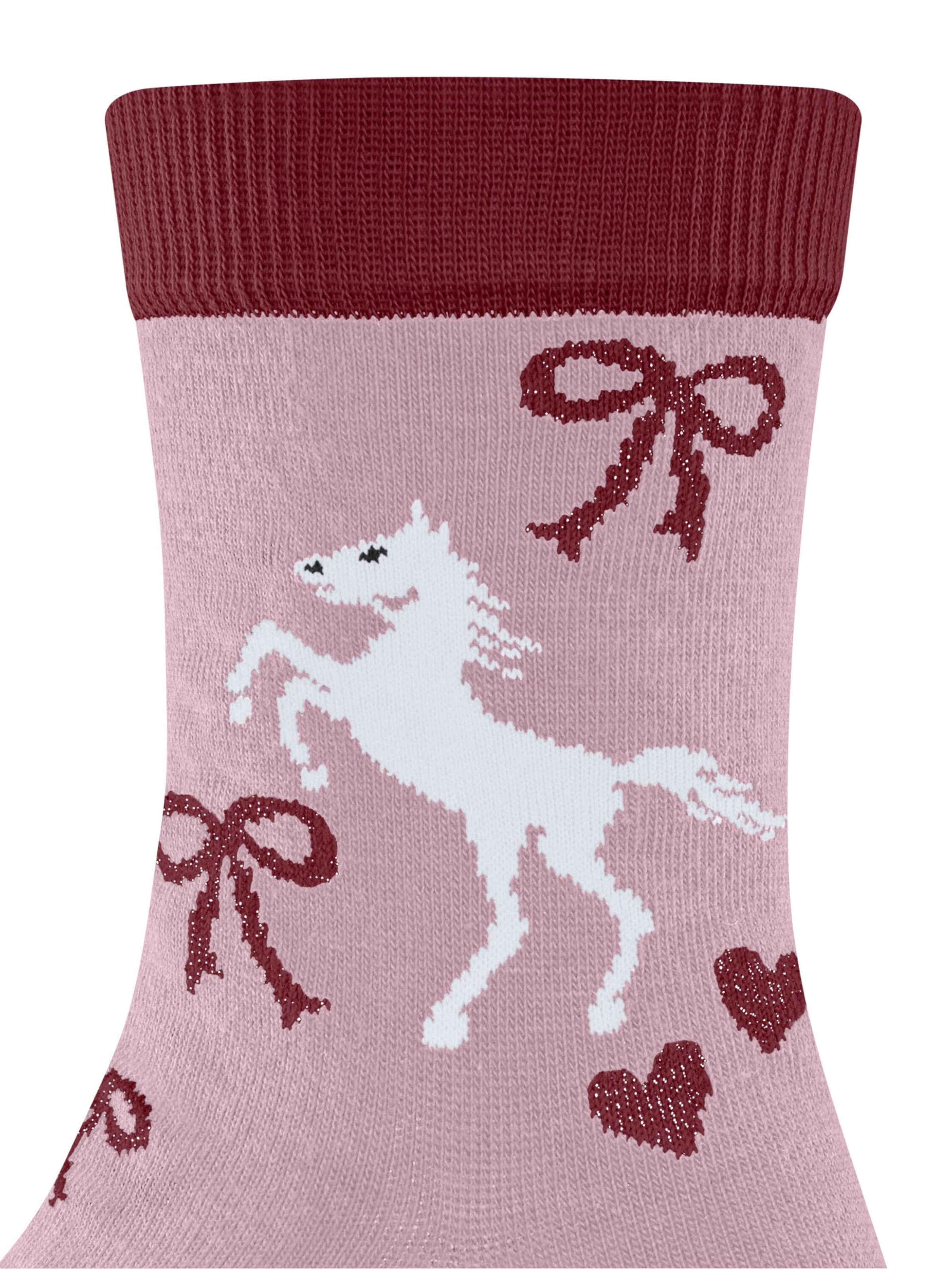 FALKE Socks 'Western Horses' in Pink