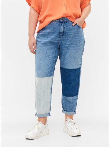 Zizzi Regular Jeans 'Mille' in Blauw: voorkant