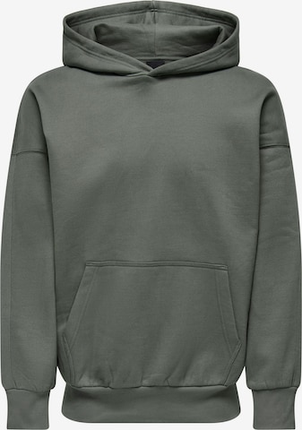 Only & Sons Slim fit Sweatshirt 'Dan' in Green: front