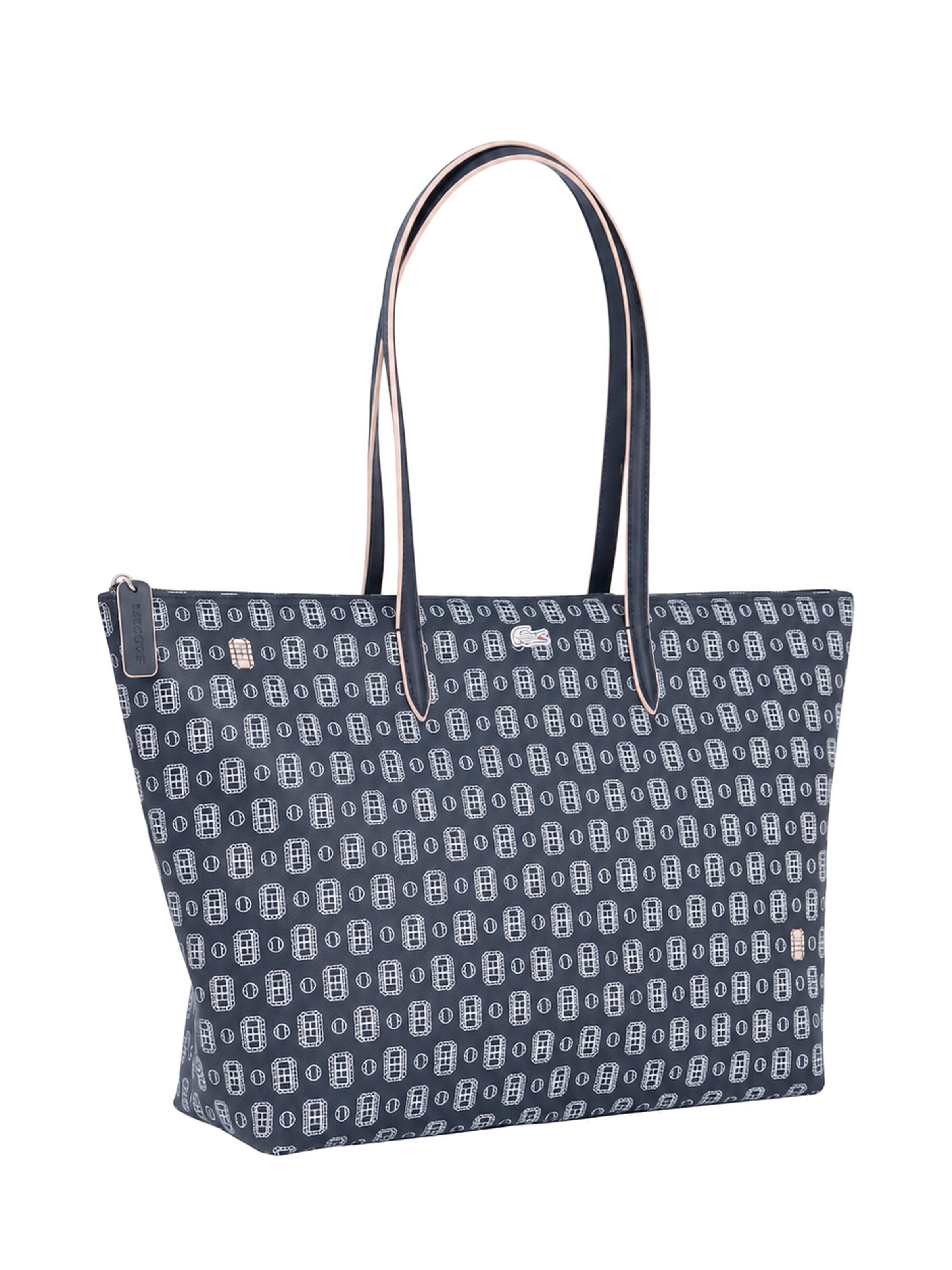 mėlyna LACOSTE Pirkinių krepšys 'Lacoste Grand sac cabas L.12.12 Concept imprimé Marine Sombre Farine'