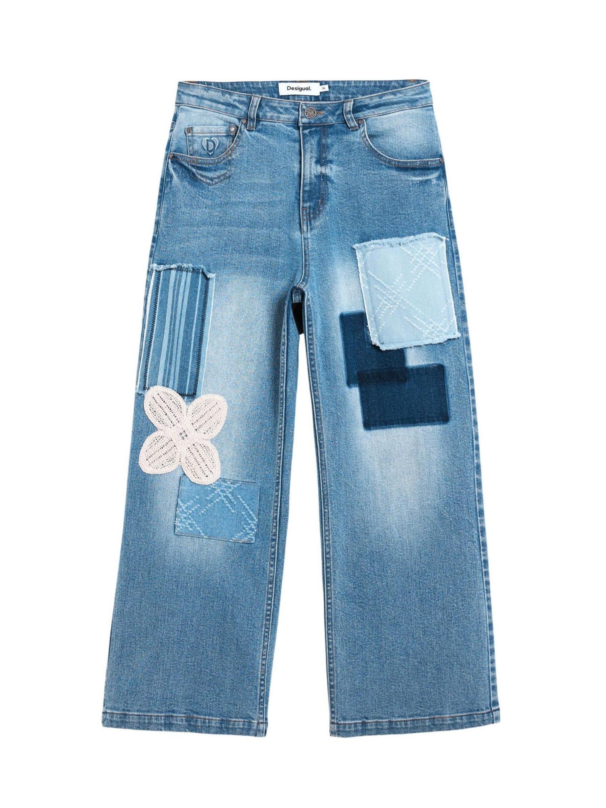 Wide leg Jeans 'LETO 26SWDD24' di Desigual in blu: frontale