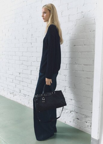 MANGO Wide leg Pleated Pants 'Harry' in Blue