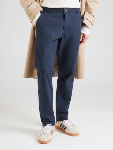 INDICODE JEANS Tapered Chino trousers 'Lysin' in Blue: front