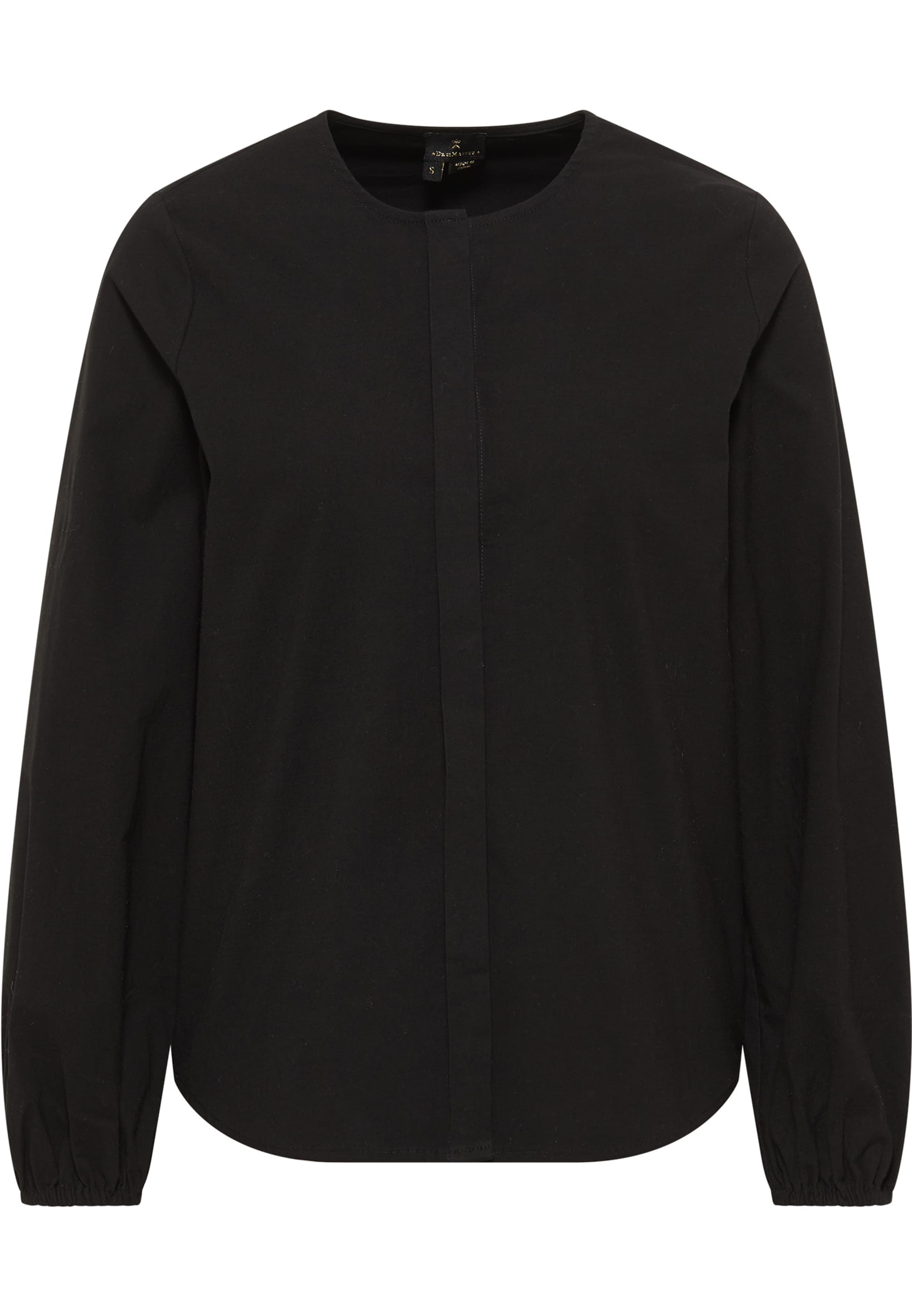 DreiMaster Klassik Bluse in Schwarz: Vorderseite