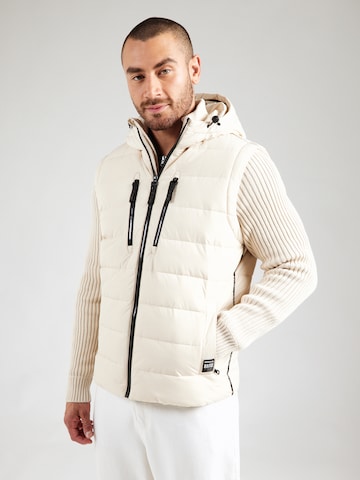 CAMP DAVID - Chaleco en beige: frente