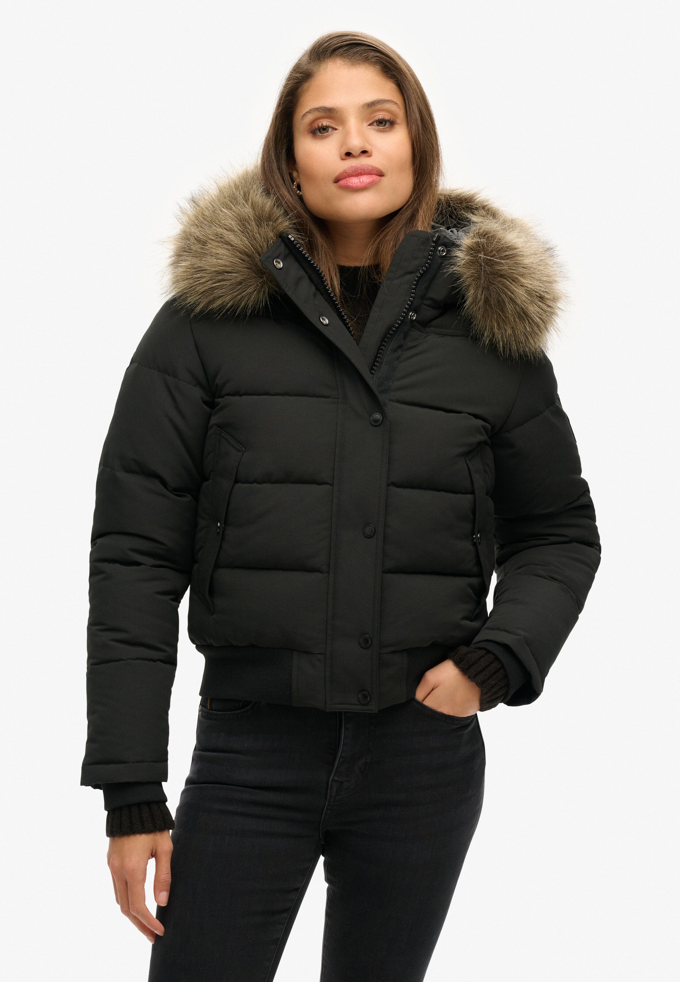 Superdry & Co Winter Jacket 'Everest' in Black