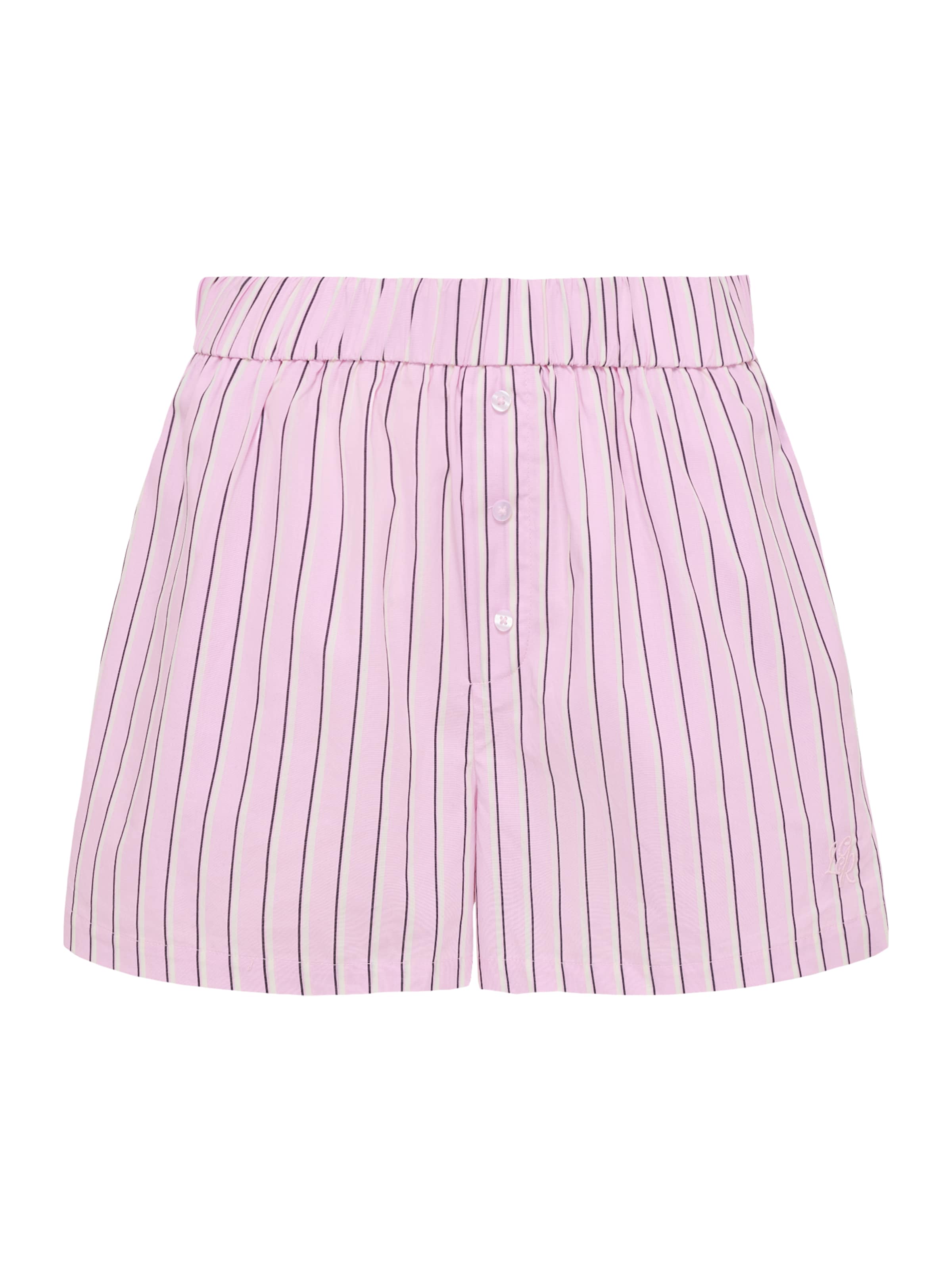 LeGer by Lena Gercke Püksid 'Farine' roosa / must / valge, Tootevaade