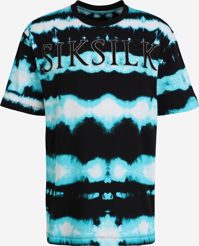 SikSilk Shirt in de kleur Aqua / Zwart / Wit, Productweergave