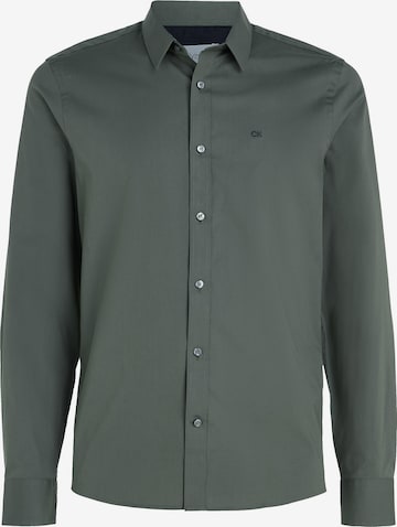 Calvin Klein Slim fit Button Up Shirt in Green: front