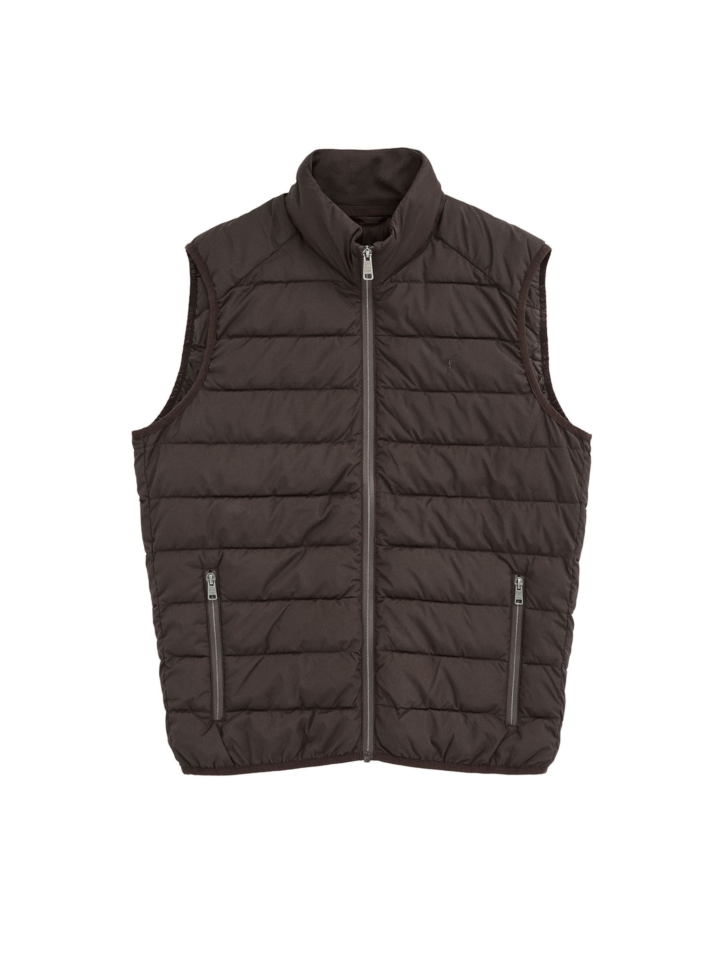 Polo Club Vest in Brown: front