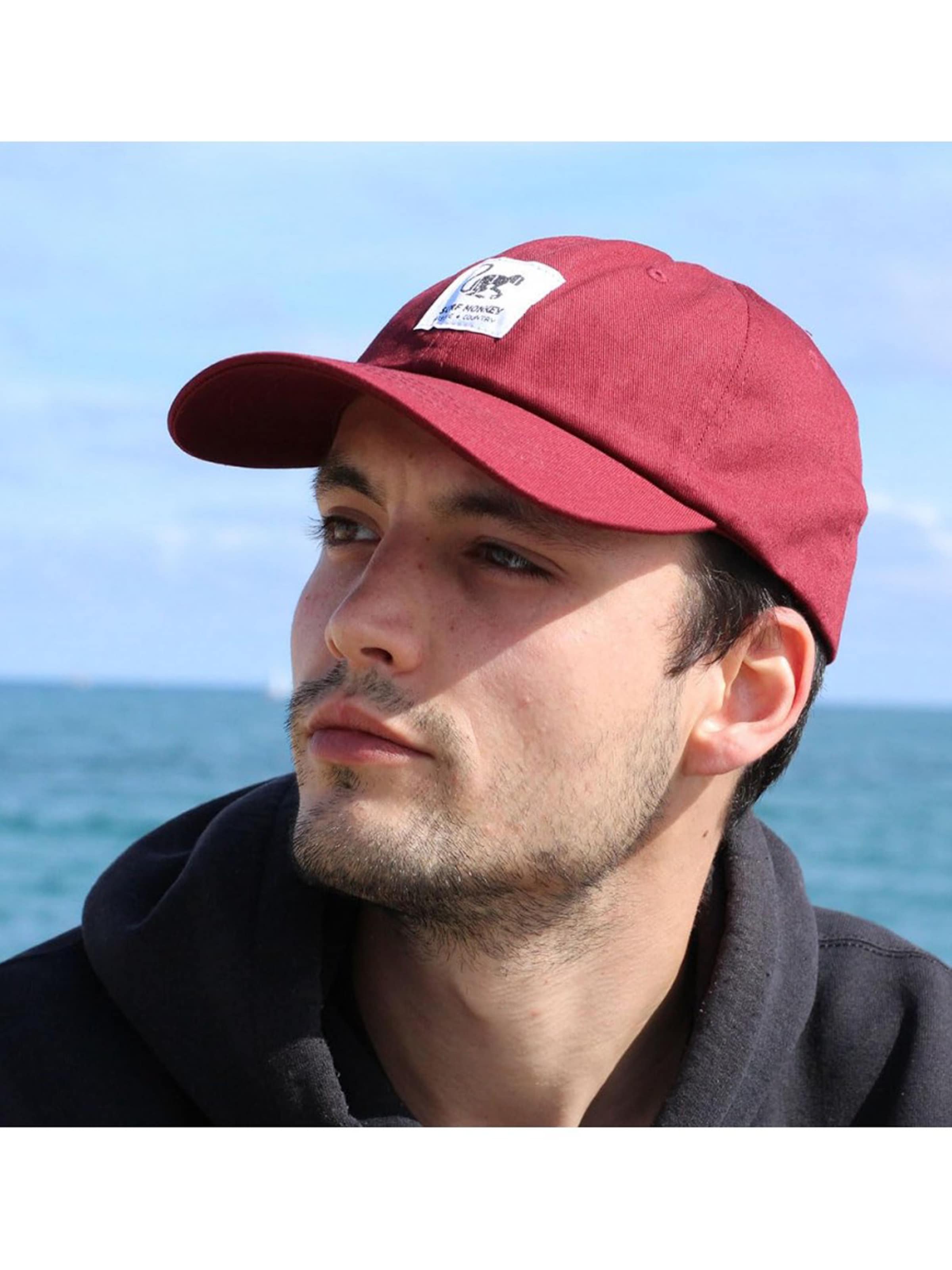 Surf Monkey Athletic Cap in Red