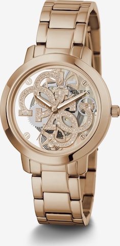 GUESS Analoog horloge ' QUATTRO CLEAR ' in Goud: voorkant