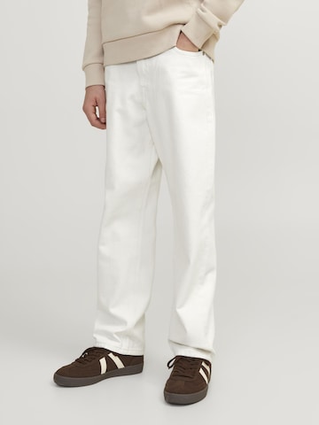 Jack & Jones Junior Regular Jeans 'CHRIS' in Wit: voorkant