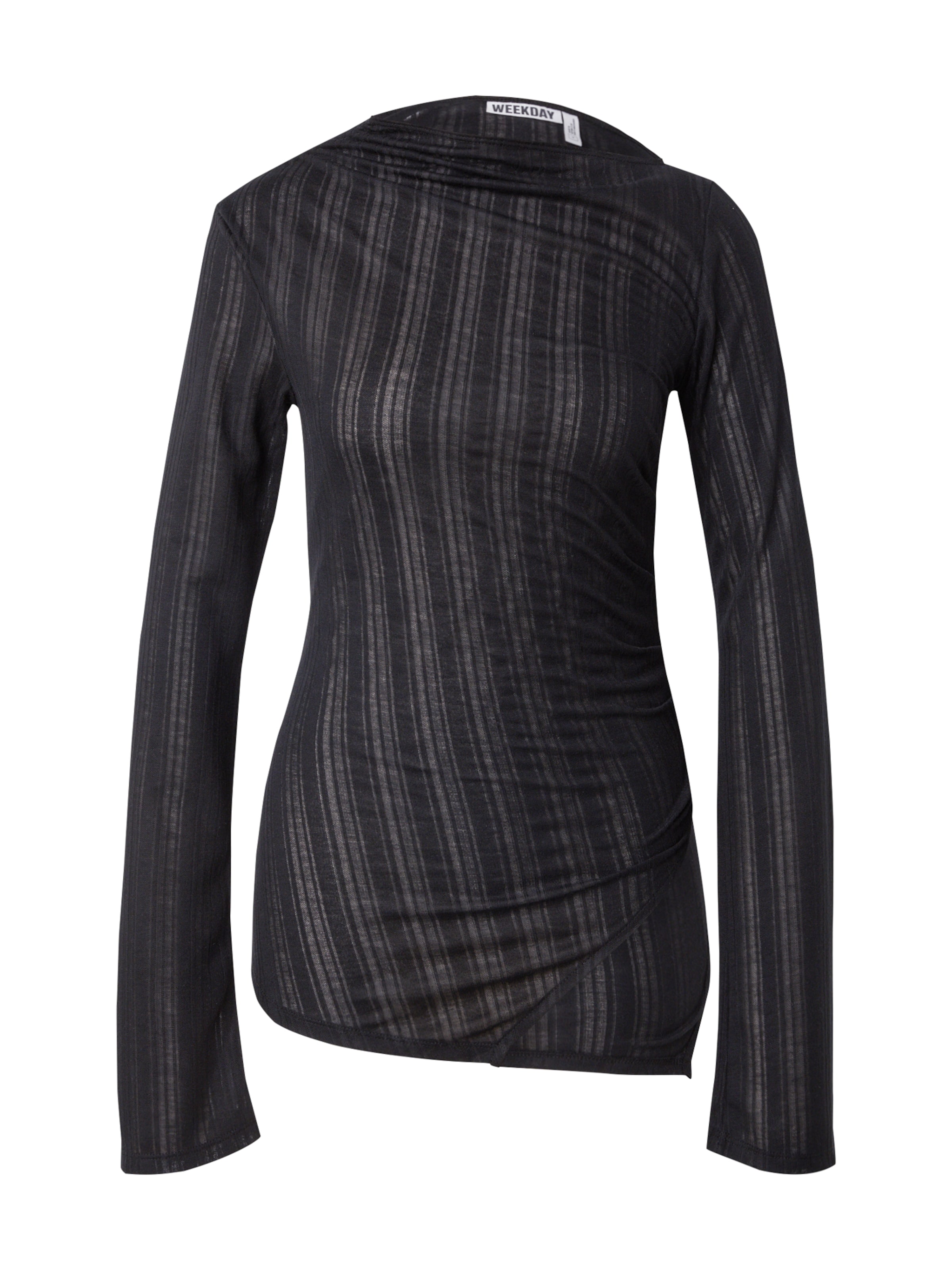 WEEKDAY Μπλουζάκι 'Helen' σε μαύρο: μπροστά