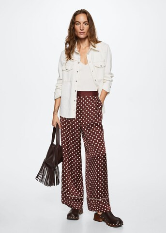 Wide Leg Pantalon 'Lola' MANGO en marron