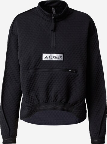 ADIDAS TERREX Sweter 'Utilitas Fleece' w kolorze czarny: przód