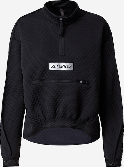 Pulover 'Utilitas Fleece' ADIDAS TERREX pe negru / alb, Vizualizare produs