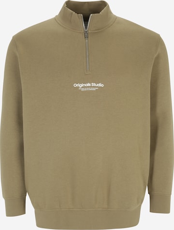 Jack & Jones Plus - Sweatshirt 'VESTERBRO' em verde: frente