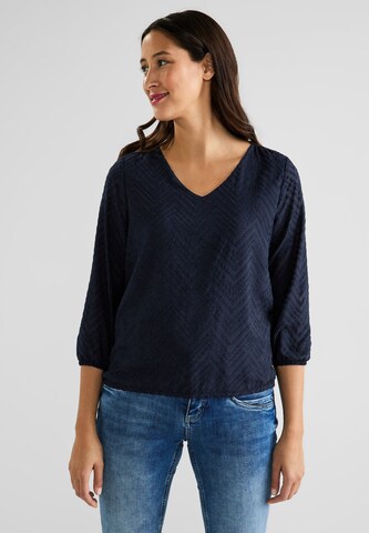 STREET ONE Blouse in Blauw: voorkant