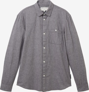 Coupe regular Chemise TOM TAILOR DENIM en gris : devant