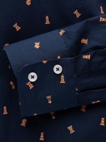 Ombre Regular fit Button Up Shirt in Blue