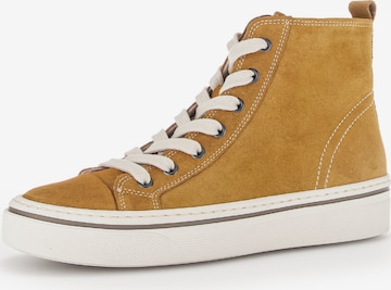 GABOR High-Top Sneakers in Beige: front