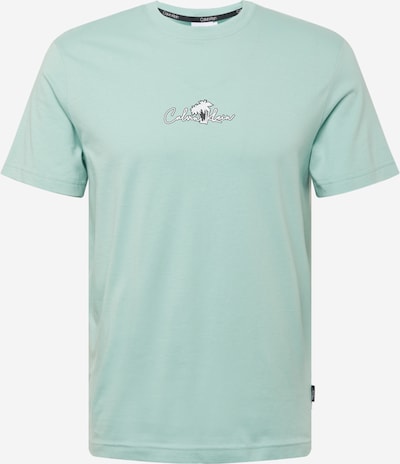 Calvin Klein T-Shirt 'SUMMER' in mint / schwarz / weiß, Produktansicht