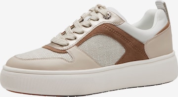 Baskets basses Tamaris en beige : devant