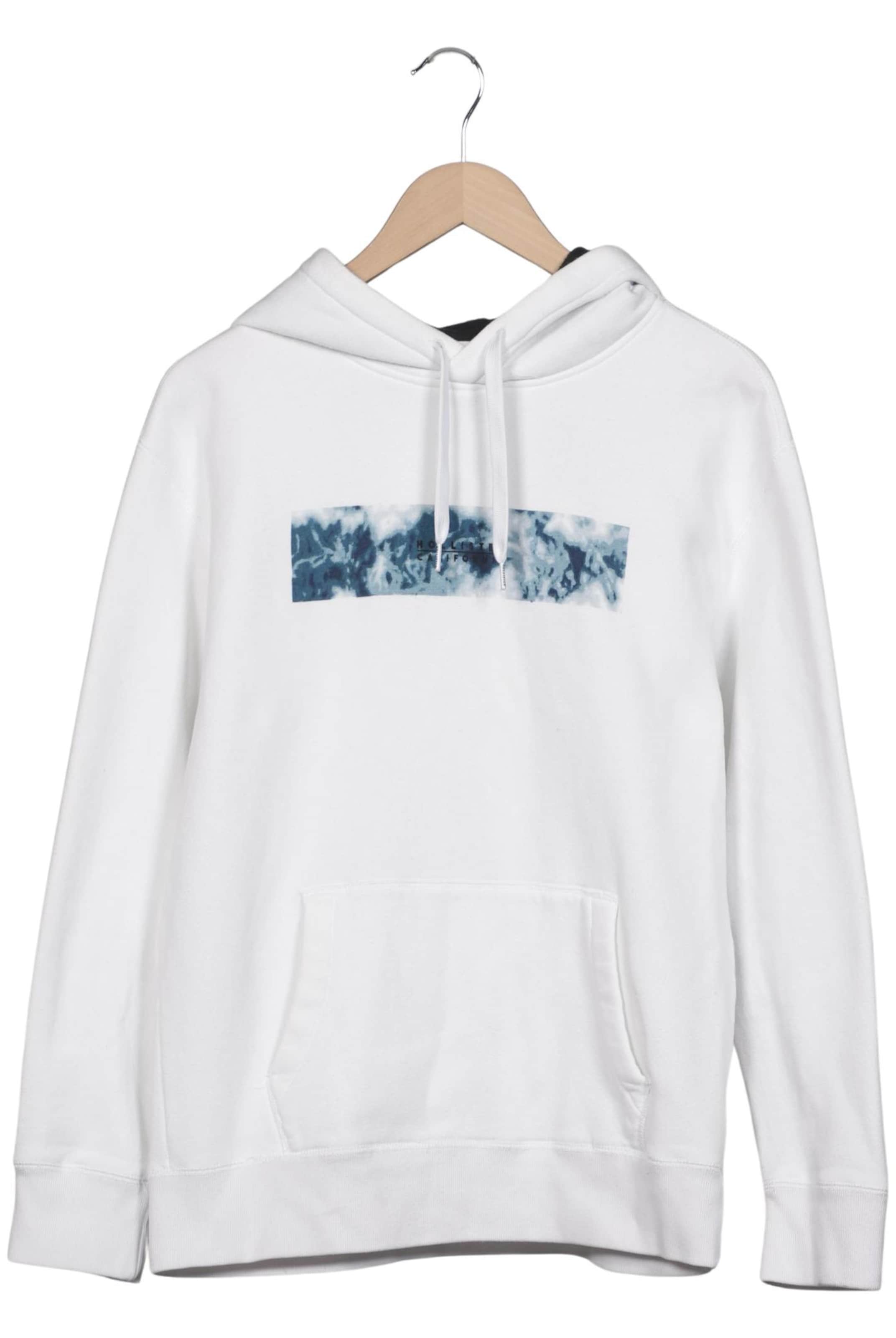 HOLLISTER Sweatshirt & Zip-Up Hoodie in L in White: front