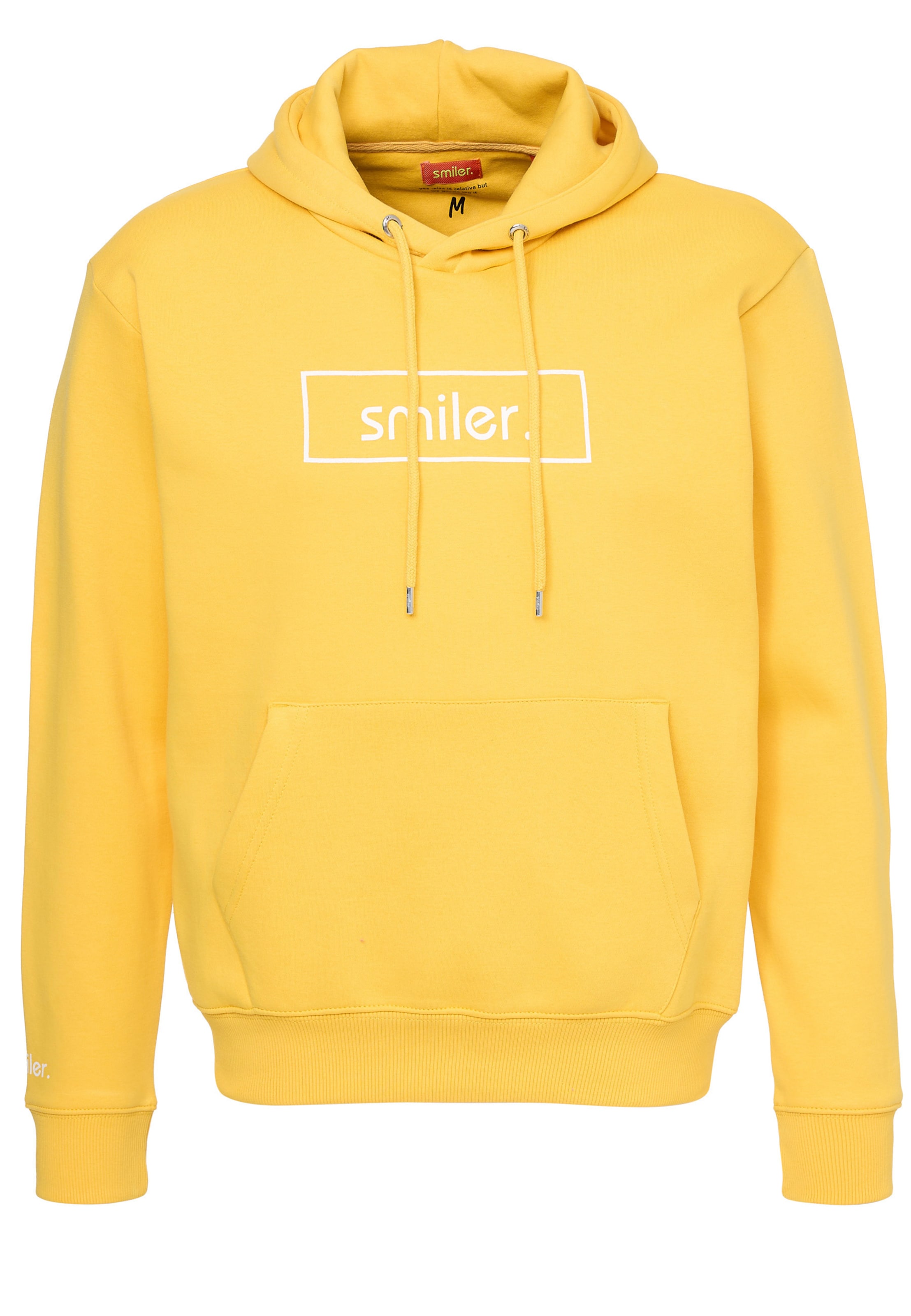 smiler. Sweatshirt 'Happy' in Yellow: front