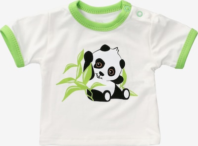 Baby Sweets T-Shirt 'Happy Panda' en noisette / vert clair / noir / blanc, Vue avec produit