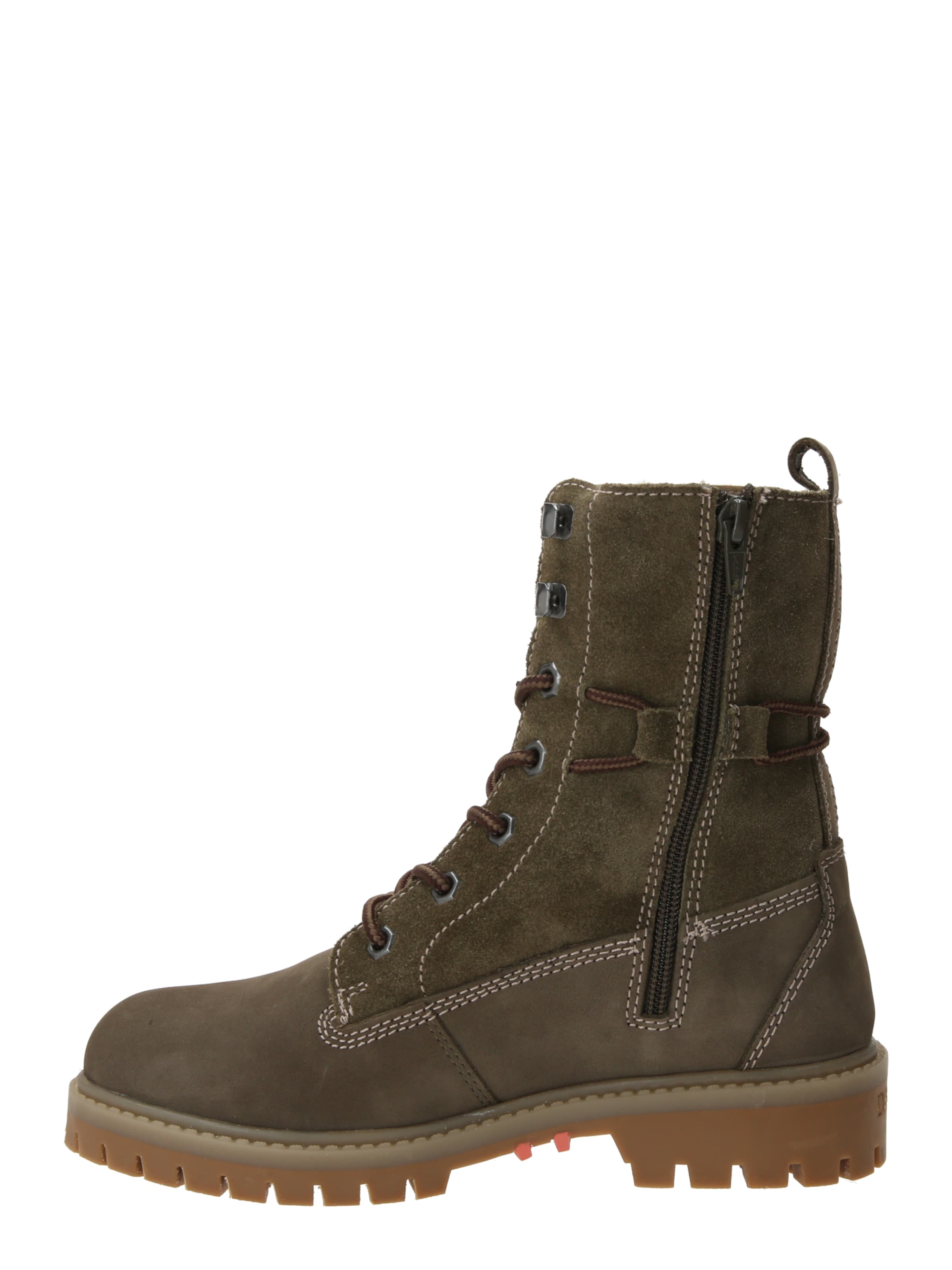 Dockers by Gerli Fűzős rövid szárú csizmák - zöld