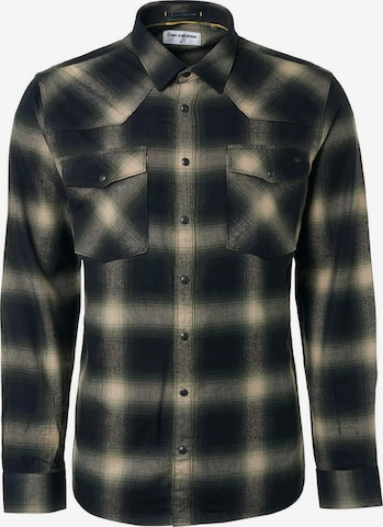 No Excess Button Up Shirt 'Karo' in Green: front