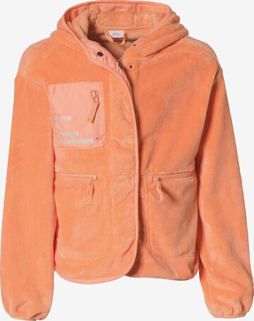 s.Oliver Fleece jacket in Orange