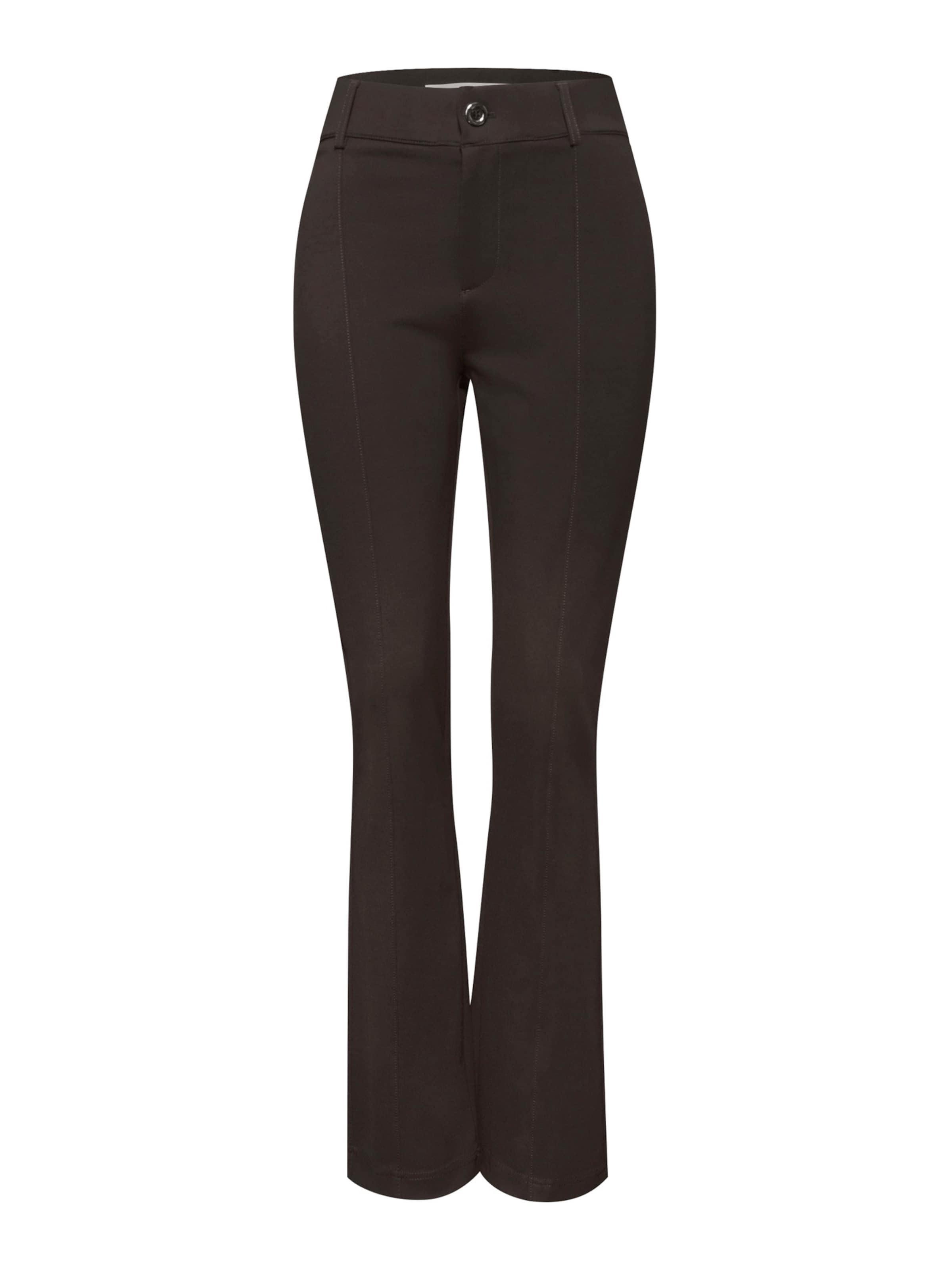 STREET ONE Bootcut Nohavice - Hnedá: predná strana