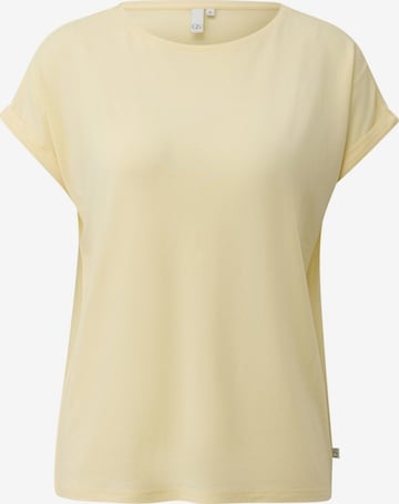 T-shirt 'Q/S designed by - Dames t-shirt' QS en jaune : devant