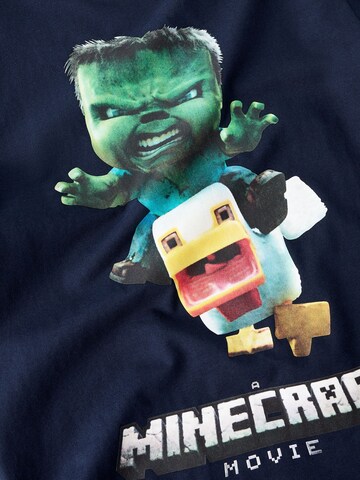 NAME IT Shirt 'NKMNIF MINECRAFT' in Blue
