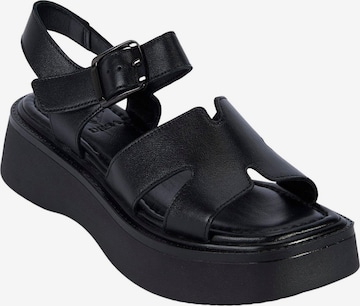 Desa Sandals 'Keilsandalen' in Black: front